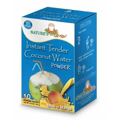 Nature's Guru Instant Tender Coconut Water & Mango, 10-count (Pack of 1)