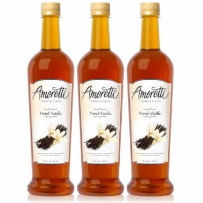 Amoretti Premium French Vanilla Syrup 750ml 3 Pack