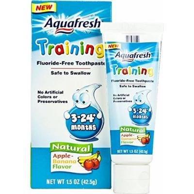 Aquafresh Training Toothpaste for Infants Apple Banana -- 1.5 oz Pack of 2