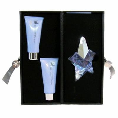 Angel By Thierry Mugler for Women Gift Set: 1.7 Oz Eau De Parfum Refillable Spray + 3.4 Oz Body Lotion + 3.4 Oz Shower Gel