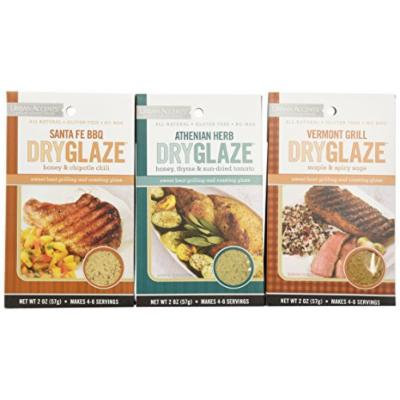 Urban Accents All Natural Gluten Free Grilling And Roasting DryGlaze 3 Flavor Variety Bundle: (1) Urban Accents Vermont Grill Maple & Spicy DryGlaze, (1) Urban Accents Athenian Herb Honey, Thyme & Sun-Dried Tomato DryGlaze, and (1) Urban Accents Santa...