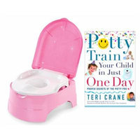Summer Infant My Fun Potty with Potty Train Your Child in Just One Day Guide Book, Pink