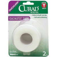Curad Ouchless Self-Adhering Stretched First-Aid Tape, 2 Inch x 2.3 Pack of 5