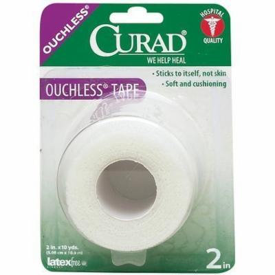 Curad Ouchless Self-Adhering Stretched First-Aid Tape, 2 Inch x 2.3 Pack of 5