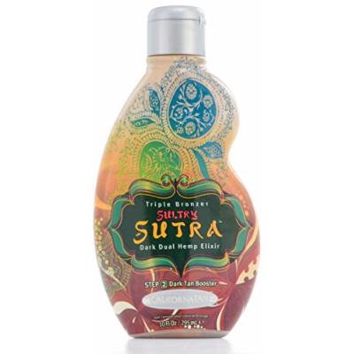 California Tan Triple Bronzer Sultry Sutra Dark Dual Hemp Elixir Step 2 Dark Tan Booster 10 oz