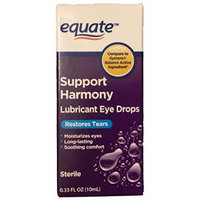 Equate Support Harmony Lubricant Eye Drops, 0.33oz, Compare to Systane Balance