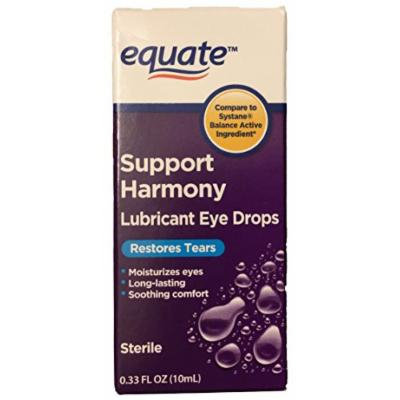 Equate Support Harmony Lubricant Eye Drops, 0.33oz, Compare to Systane Balance