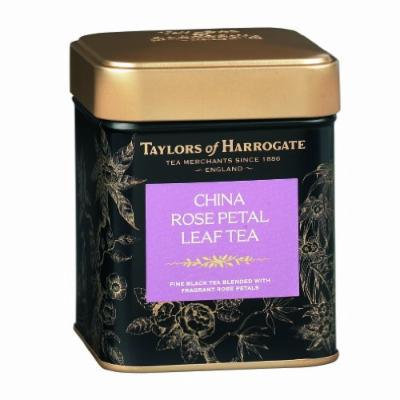 Taylors of Harrogate China Rose Petal Leaf Tea, Loose Leaf, 4.41-Ounce Tins (Pack of 2)