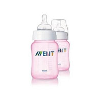 Philips Avent Limited Edition Pink Girls Baby Bottles 2 Pack 260ml New Scf684/27 Great Gift for Baby Free Shipping Ship Worldwide