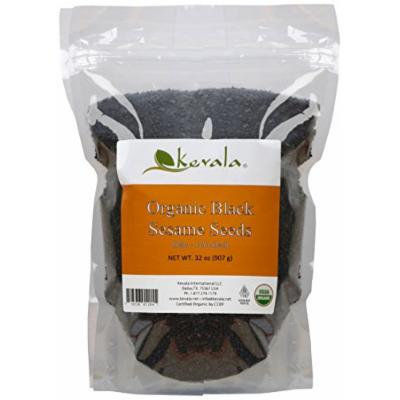 Kevala Organic Black Raw and Unhulled Sesame Seeds, 2 Pound