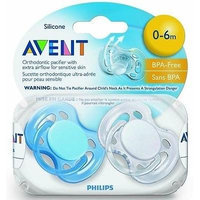 Philips Avent 0-6 Months Freeflow Free Flow Orthodontic Soothers Scf178/23 Boys