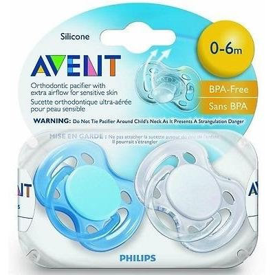 Philips Avent 0-6 Months Freeflow Free Flow Orthodontic Soothers Scf178/23 Boys