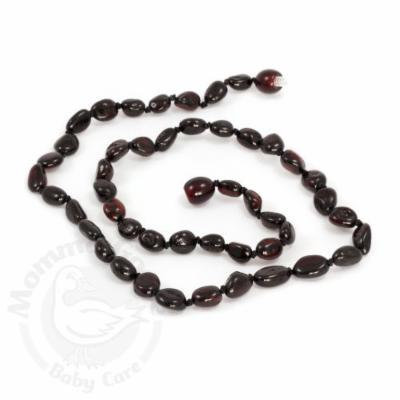 Momma Goose Adult Amber Necklace (Olive, Cherry)