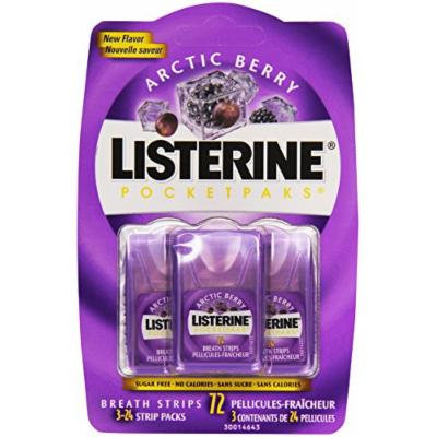Listerine, Pocketpaks Breath Strips, Artic Berry, 3 pack, 24-Strip Packs