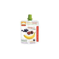 Happy Baby Baby Food, Stage 2, Bananas, Beets & Blueberry OG2 3.5 oz. (Pack of 16)