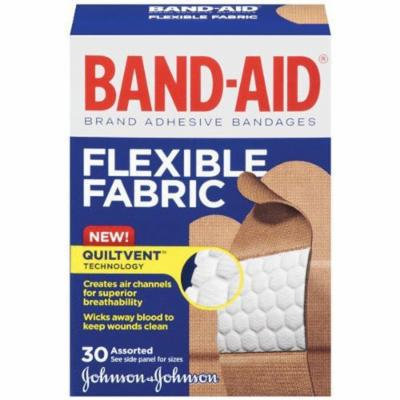 Band-Aid Brand Adhesive Bandages, Flexible Fabric, 30 Count (6 Pack)