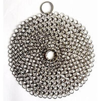 Essentials Stainless Steel Chainmail Round Scrubber, 7 x 7-Inch
