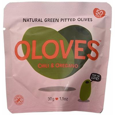 Oloves Chili & Oregano Snack Olives (Pack of 10) (1.1 Oz Bags)