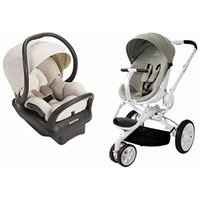 Quinny Moodd Stroller in Natural Delight with BONUS Maxi-Cosi Mico Max 30 Infant Car Seat and Base, Moon Birch