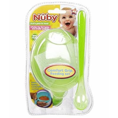 Nuby Comfort Grip Feeding Set - lime, one size
