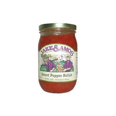 Jake & Amos Sweet Pepper Relish, 16 Ounce - 3 Pack