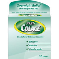 Peri-Colace Stool Softener & Stimulant Laxative, 10-Count Tablets