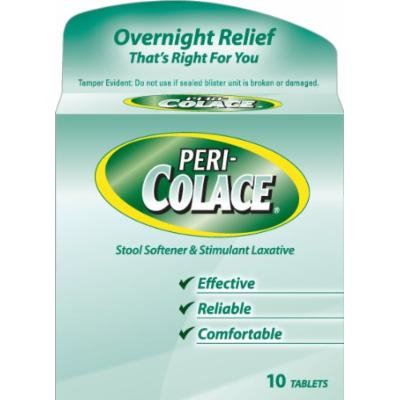 Peri-Colace Stool Softener & Stimulant Laxative, 10-Count Tablets