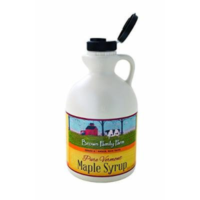 Brown Family Farm Maple Syrup, Pure Vermont Grade A, Amber Color, Rich Taste, 32 Ounce
