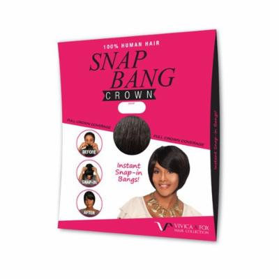 VIVICA A FOX 100% Human Hair - SNAP BANG CROWN (#1B - Off Black)