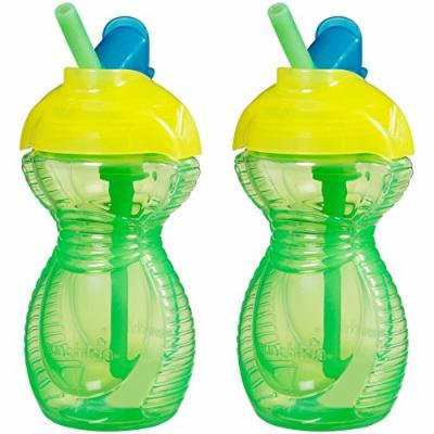Munchkin Click Lock 2 Count Flip Straw Cup, 9 ounce - Green/Green