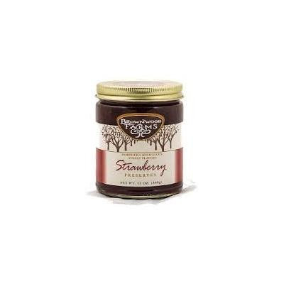 Brownwood Farms Strawberry Preserves 12 Oz Jar (Pack of 2)