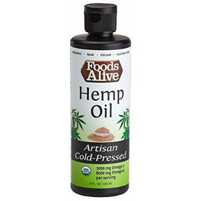 Foods Alive Hemp Seed Oil, Artisan Cold-Pressed, Organic, 8oz (Pack of 2)