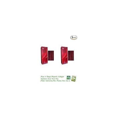2 Packs of Berina Hair Professional Permanent Hair Color Cream (A 9) Garnet Red Color