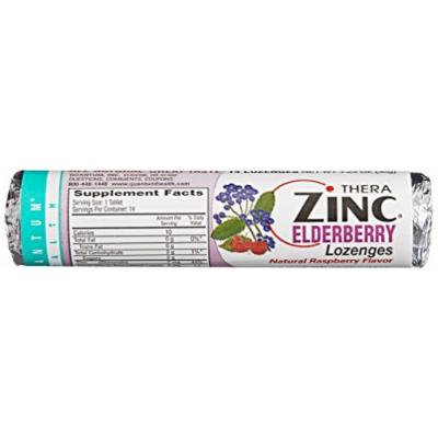 Quantum Health, Zinc Elderberry Roll, Raspberry, 14 Lozenges (Pack of 12)