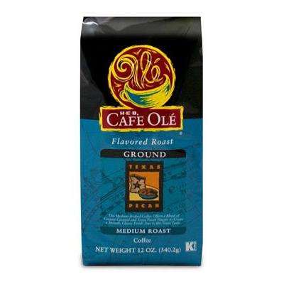 HEB Cafe Ole Ground Coffee 12oz Bag (Pack of 3) (Texas Pecan)