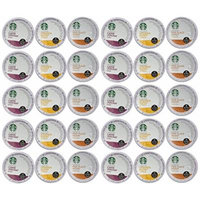 30 Count - Starbucks Variety Coffee K-Cups For Keurig Brewer - Veranda, Pike Place, Caffe Verona