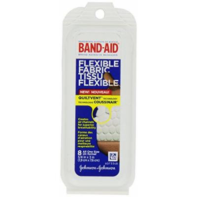 Band-aid Flexible Fabric By Johnson & Johnson 8 in a Box Travel Packs (Pack of 12) 96 Total