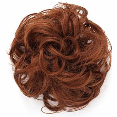 Onedor Synthetic Messy Hair Bun Extension Chignon Hair Piece Wig (30#-Reddish Brown)