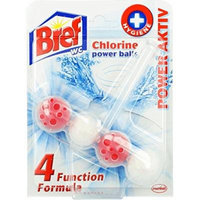 Bref by Henkel - Automatic Toilet Cleaning Power Balls - 4 Functions - with Chlorine - 6 Count (2 x 3)