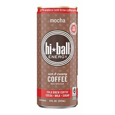 Hiball Energy Cold Brew Coffee Beverage, Mocha, 12 Count