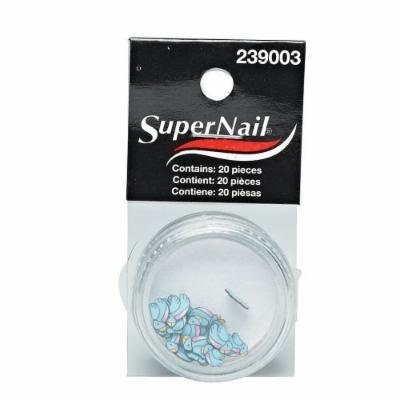 Supernail Nail Art, Blue Bird, 20 Count