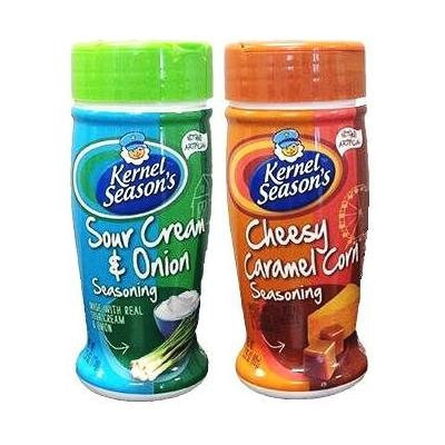 Kernel Season's NEW FLAVORS Sour Cream & Onion and Cheesy Caramel Corn Gourmet Popcorn Seasonings (2 Pack)