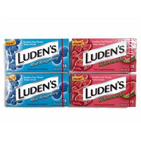 Variety Pack of Luden's Throat Drops, Watermelon & Blue Raspberry, 20 Count (2 Packs of Each Type)