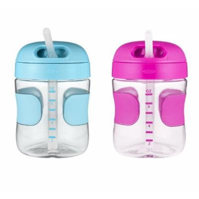 OXO Tot 7 oz Straw Cup, 2 Pack - Aqua/Pink