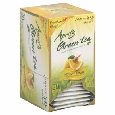 April's Green Tea Honey Lemon, 20-Count Tea Bags (Pack of 6)