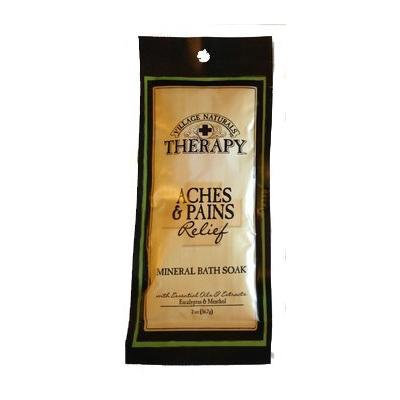 2 x Village Naturals Therapy Aches & Pains Relief Mineral Bath Soak in Eucalyptus & Menthol
