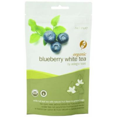 Adagio Teas Organic Tea Bags, White Blueberry, 10 Count