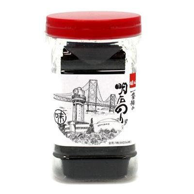 Japanese Salty and Sweet Dried Seaweed Akashi Ajinori 56 Sheets in 8 Packs From Japan
