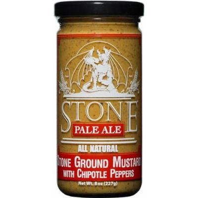 Mustard, Stone Pale Ale Stone Ground with Chipotle Peppers, 8oz. Glass Jar