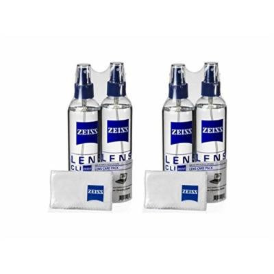 Zeiss Lens Care Pack - 4 x 8oz Bottles Cleaner, 4 x Microfiber Cloths